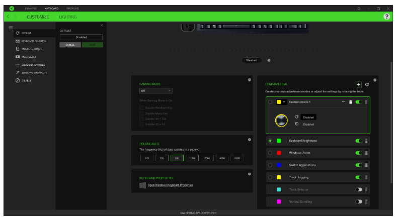 Razer - BLACKWIDOW V4 PRO - Dial de comandos Dial de comandos