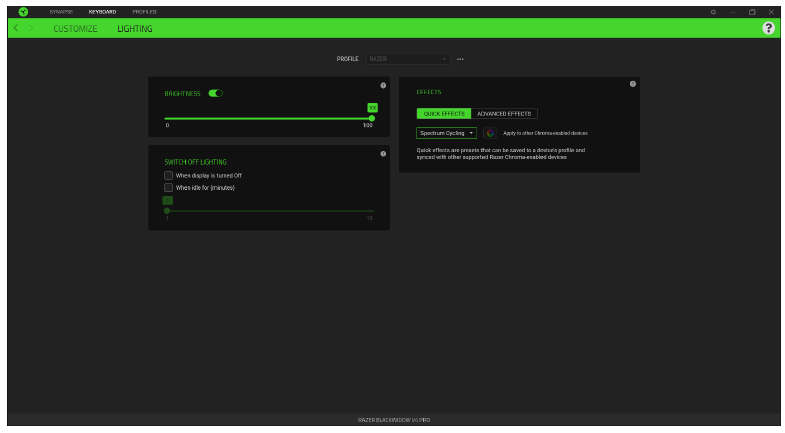 Razer - BLACKWIDOW V4 PRO - Lighting Iluminación