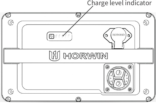 Horwin - EK1 - Descripción del indicador del nivel de carga de la batería Descripción del indicador del nivel de carga de la batería