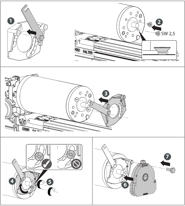GEZE - Powerturn - Control de secuencia para el accionamiento de la hoja activa - Paso 1 Control de secuencia para el accionamiento de la hoja activa - Paso 1