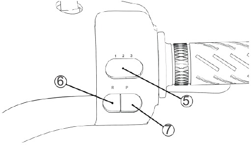 Horwin - SK3 - Interruptor combinado - Lado derecho Interruptor combinado - Lado derecho