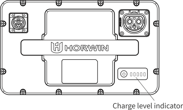 Horwin - SK3 - Descripción del indicador de nivel de carga de la batería Descripción del indicador de nivel de carga de la batería
