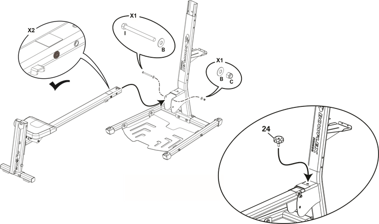 Bowflex - PR1000 - Assembly - Step 5 Montaje - Paso 5