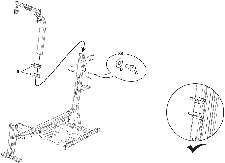 Bowflex - PR1000 - Assembly - Step 6 Montaje - Paso 6