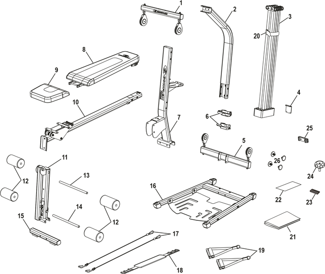 Bowflex - PR1000 - Parts Piezas