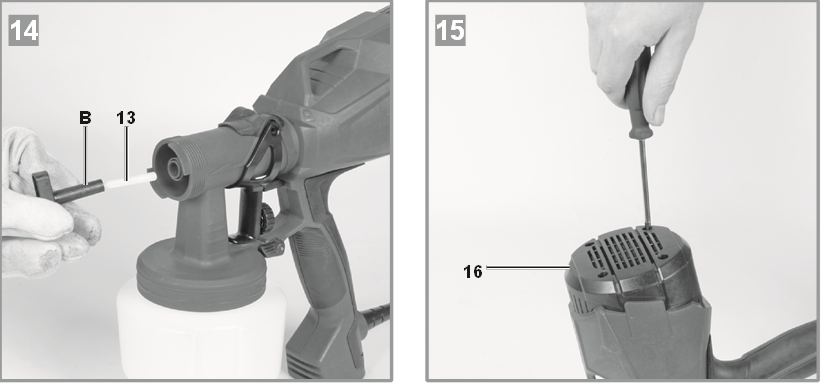 EINHELL - TC-SY 400 P - Desconexión y limpieza de la pistola - Paso 3 Desconexión y limpieza de la pistola - Paso 3