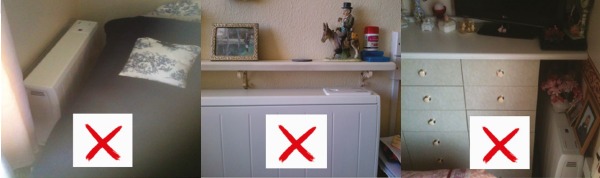 Dimplex - Quantum - Contraindicaciones de colocación Contraindicaciones de colocación