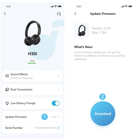 Soundcore - H30i - ACTUALIZACIÓN DEL FIRMWARE ACTUALIZACIÓN DEL FIRMWARE