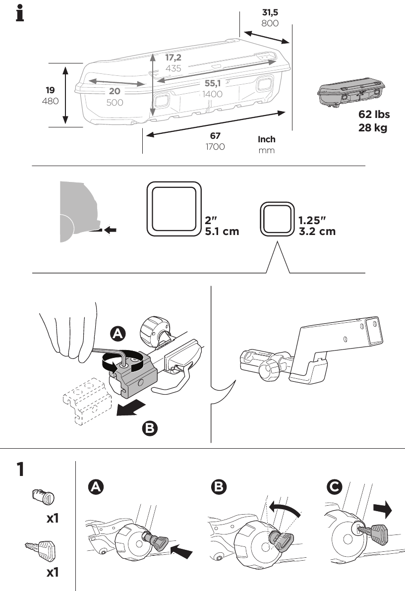 Thule - Arcos - Instrucciones de montaje - Paso 1 Instrucciones de montaje - Paso 1