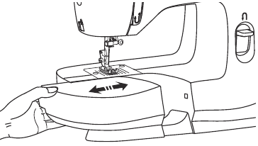 Singer - MX60 - Instalación de la mesa de extensión extraíble Instalación de la mesa de extensión extraíble