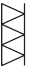 icono de puntada overlock doble