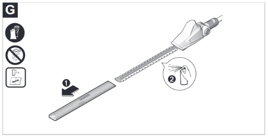 Bosch - Universal HedgePole 18 - Mantenimiento de la cuchilla Mantenimiento de la cuchilla