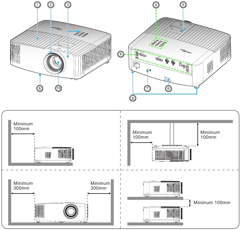 Optoma - UHD35 - INTRODUCTION - Descripción general del producto INTRODUCCIÓN - Descripción general del producto