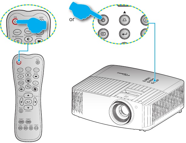 Optoma - UHD35 - USO DEL PRODUCTO - Encendido de la unidad USO DEL PRODUCTO - Encendido de la unidad