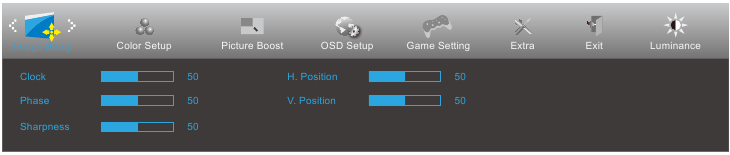 AOC - 24G2S - Ajuste - Configuración del OSD - Configuración de la imagen Ajuste - Configuración del OSD - Configuración de la imagen