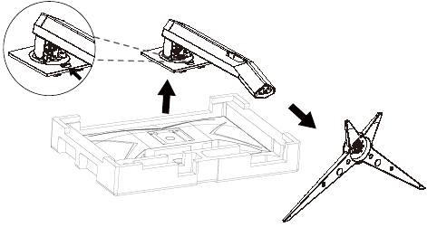 AOC - 24G2S - Setup - Setup Stand & Base - Remove Setup - Setup Stand & Base - Remove