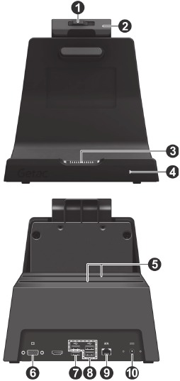 Getac - F110 - Identificación de componentes Identificación de componentes