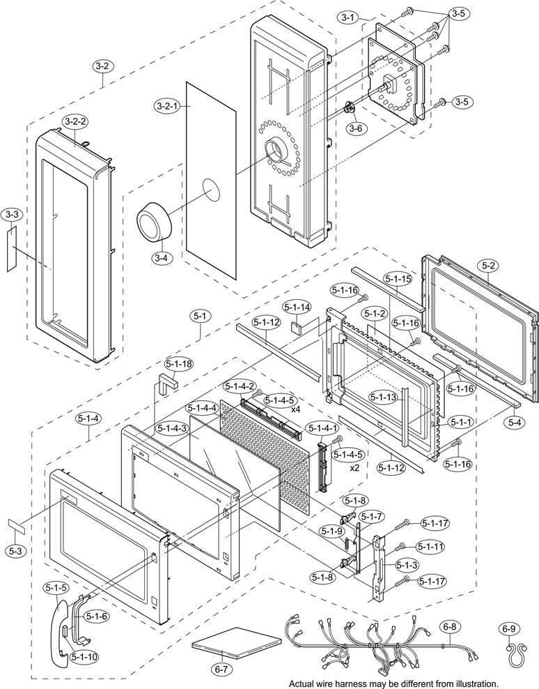 Sharp - R-21LCF - PIEZAS DE LA PUERTA Y DEL PANEL DE CONTROL - Parte 1 PIEZAS DE LA PUERTA Y DEL PANEL DE CONTROL - Parte 1