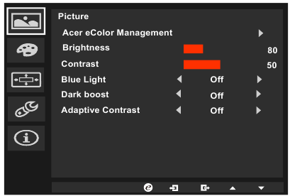 Acer - Predator XB271HU - La página de funciones - Imagen La página de funciones - Imagen