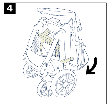 Nuna - demi next - Plegado con la tabla de paseo - Paso 4 Plegado con la tabla de paseo - Paso 4