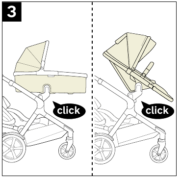 Nuna - demi next - Adaptadores de poste para asiento y capazo - Paso 3 Adaptadores de poste para asiento y capazo - Paso 3