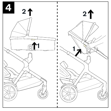 Nuna - demi next - Adaptadores de poste para asiento y capazo - Paso 4 Adaptadores de poste para asiento y capazo - Paso 4