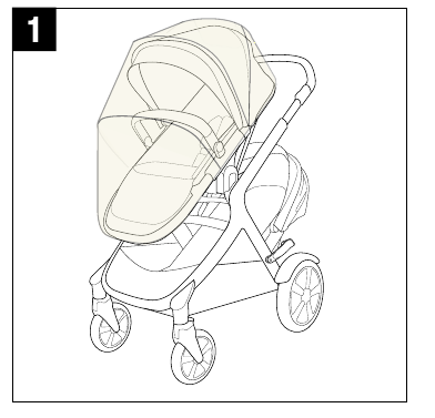 Nuna - demi next - Cubierta para la lluvia del asiento para carrito/hermano Cubierta para la lluvia del asiento para carrito/hermano