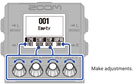 ZOOM - MS-90LP+ - Ajuste del looper Ajuste del looper