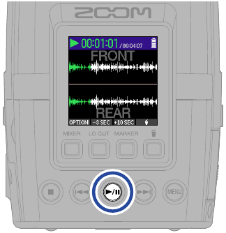 ZOOM - H2essential - Reproducción de grabaciones Reproducción de grabaciones