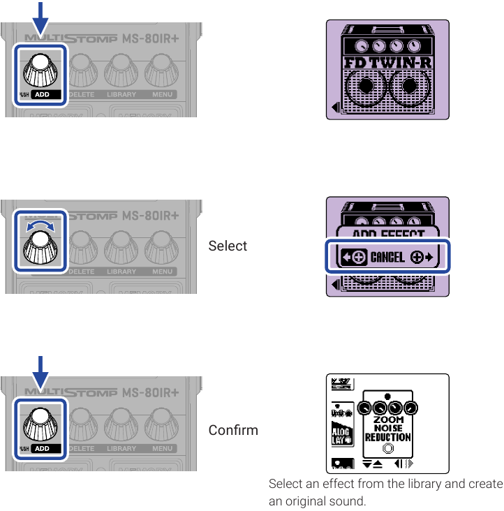 ZOOM - MS-80IR+ - Adición de efectos Adición de efectos