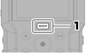 ZOOM - H4essential - Ajuste de la mezcla de monitorización - Paso 1 Ajuste de la mezcla de monitorización - Paso 1