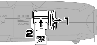 ZOOM - H4essential - Inserción de tarjetas microSD Inserción de tarjetas microSD