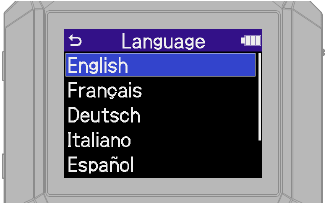ZOOM - H4essential - Ajuste de idioma Ajuste de idioma