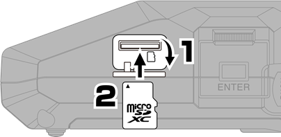 ZOOM - H6essential - Introducción de tarjetas microSD Introducción de tarjetas microSD