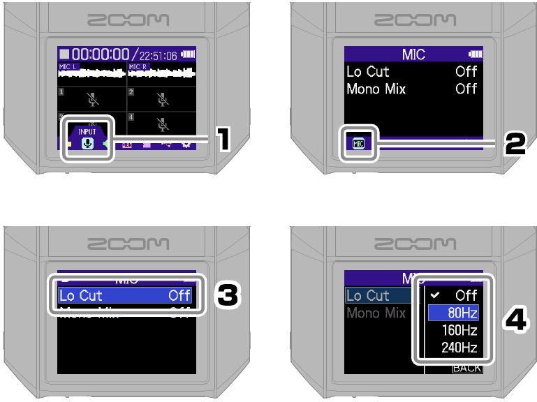 ZOOM - H6essential - Reducción del ruido del viento y de los chasquidos vocales Reducción del ruido del viento y de los chasquidos vocales