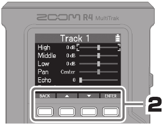 ZOOM - R4 - Ajuste de la ecualización y la panoramización - Paso 2 Ajuste de la ecualización y la panoramización - Paso 2