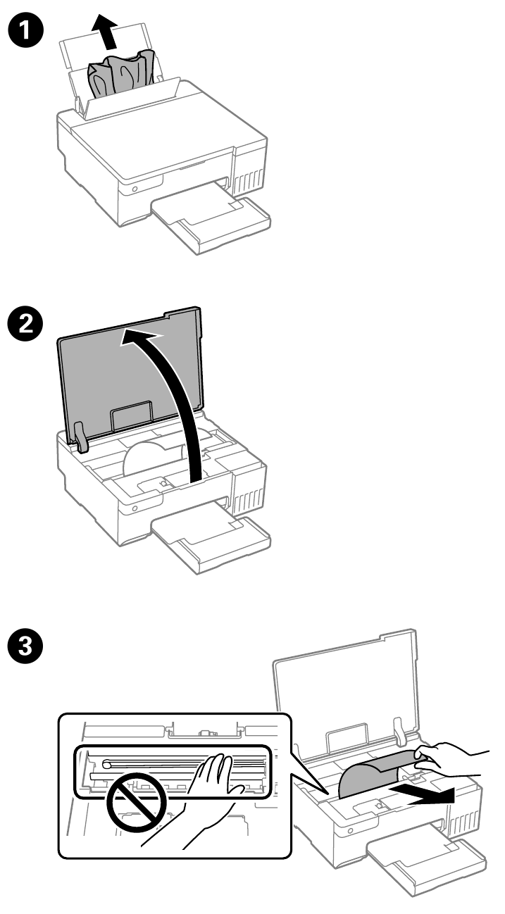Epson - Serie L8050 - Eliminación de atascos de papel Eliminación de atascos de papel