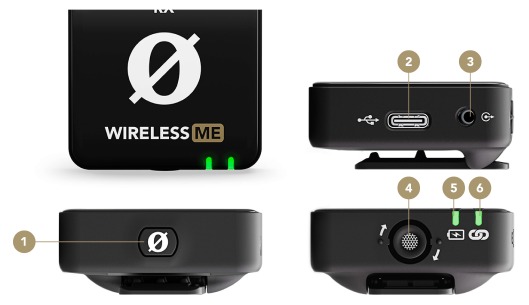 RODE - WIRELESS ME - Features - Receiver (RX) Características - Receptor (RX)