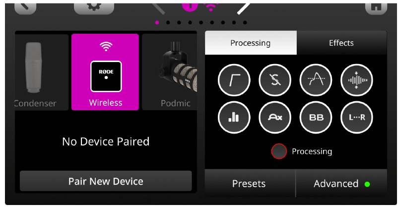 RODE - WIRELESS ME - LEDs, Battery and Charging LED, batería y carga
