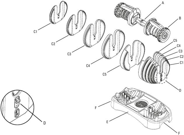 Bowflex - SelectTech BD552i - Resumen de características Resumen de características