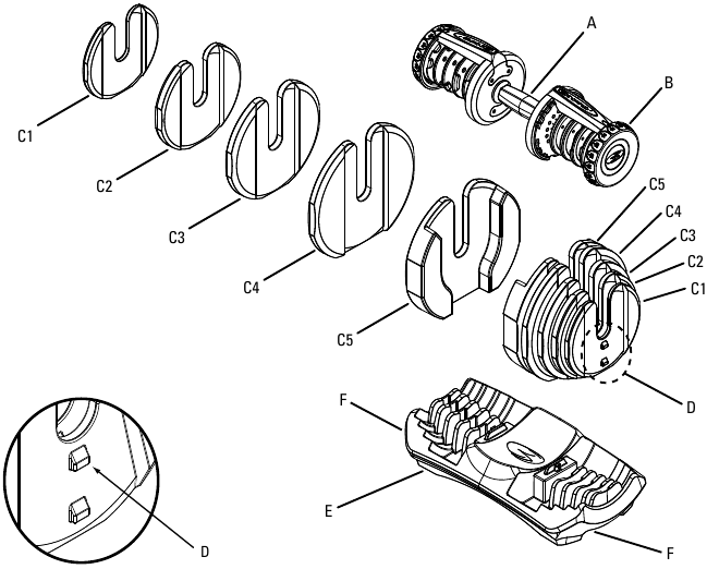 Bowflex - SelectTech BD1090 - Descripción general de las características Descripción general de las características
