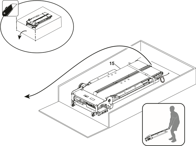 Bowflex - TreadClimber TC10 - Montaje - traslade el conjunto a su zona de entrenamiento Montaje - traslade el conjunto a su zona de entrenamiento