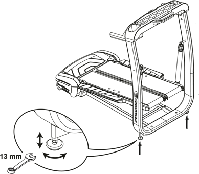 Bowflex - TreadClimber TC10 - Nivelación de la máquina Nivelación de la máquina