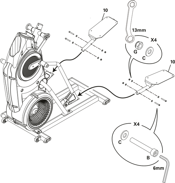 Bowflex - Max Trainer M3 - Montaje - Paso 5 Montaje - Paso 5
