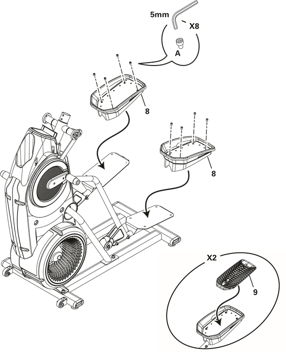 Bowflex - Max Trainer M3 - Montaje - Paso 6 Montaje - Paso 6