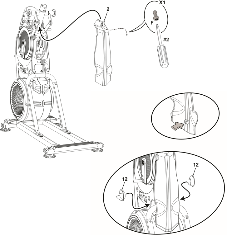 Bowflex - Max Trainer M8 - Montaje - Paso 5 Montaje - Paso 5