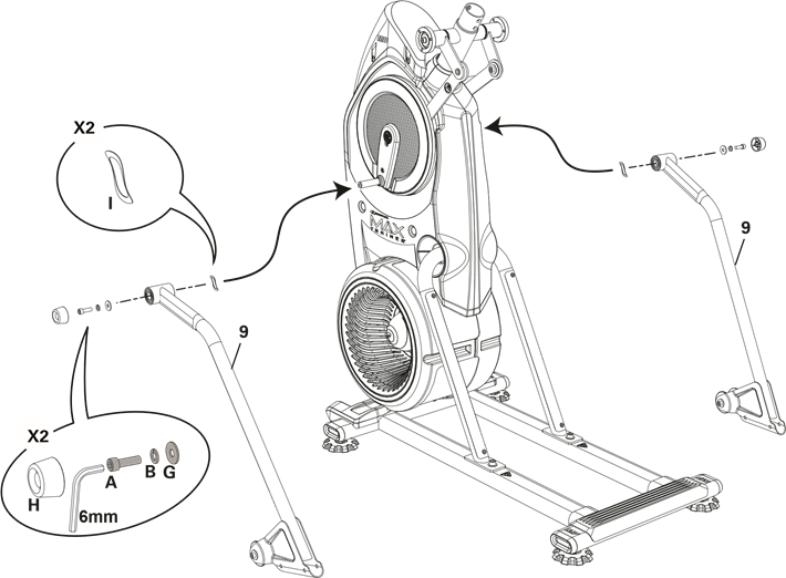 Bowflex - Max Trainer M8 - Montaje - Paso 6 Montaje - Paso 6