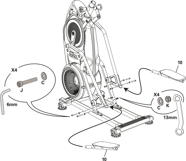 Bowflex - Max Trainer M8 - Montaje - Paso 7 Montaje - Paso 7