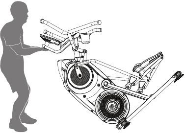 Bowflex - Max Trainer M9 - Ajustes - Paso 1 - Cómo mover la máquina Ajustes - Paso 1 - Cómo mover la máquina