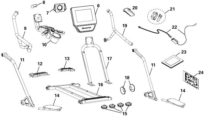 Bowflex - Max Trainer M9 - Descripción general de las piezas - Parte 2 Descripción general de las piezas - Parte 2